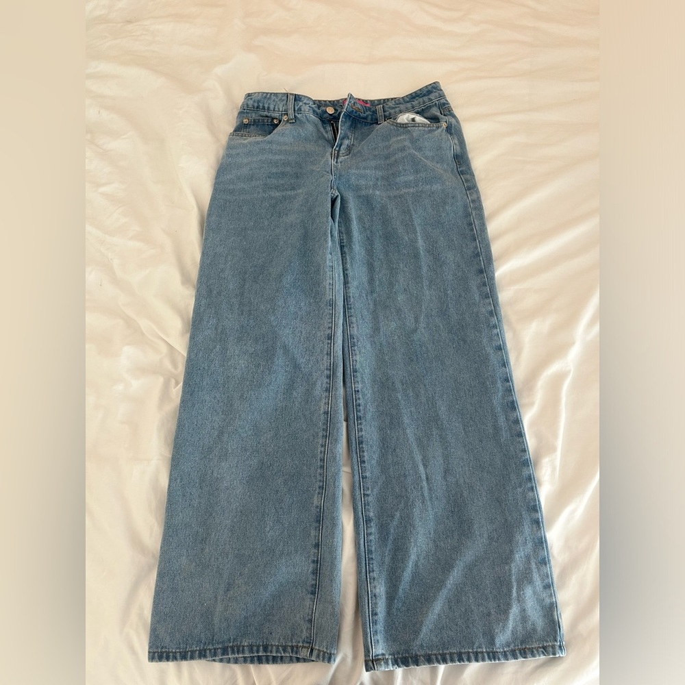 low rise wide leg jeans